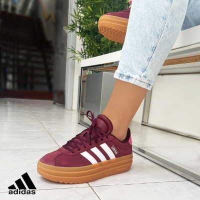 Sapatilha Adidas Vl Court Bold J Ih4780 Bordo