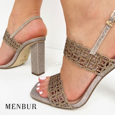 Sandália Menbur 23652 Ouro