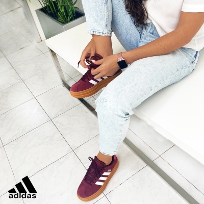 Sapatilha Adidas Vl Court Bold J Ih4780 Bordo