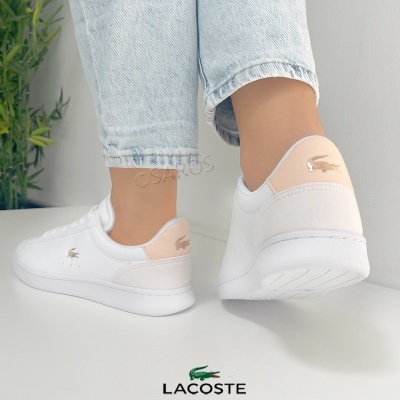 Sapatilha Lacoste Carnaby Set Jr 48suj0002 1y9 Branco Com Rosa