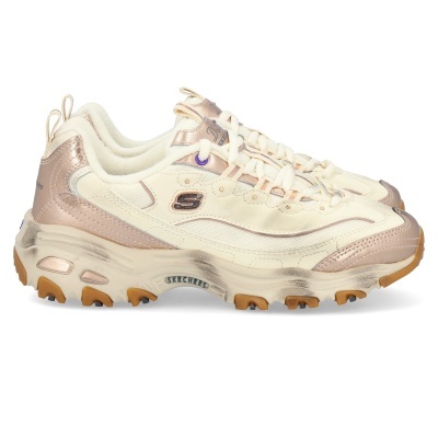 Sapatilha Skechers D'Lites Vintage 150245 Multi-bege