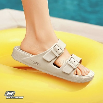 Chinelo Skechers Foamies Arch Fit Cali Breeze 111592 Bege