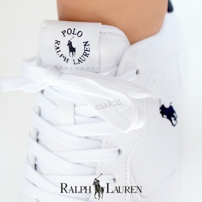 Sapatilha Polo Ralph Lauren Masters Court Rl02436102 Branco E Azul