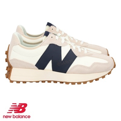 Sapatilha New Balance 327 Ws327 Kb Bege com Azul