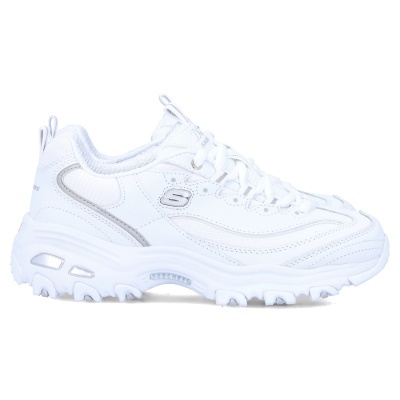 Sapatilha Skechers Dlites Endless Dream 13151 Branco E Prateado