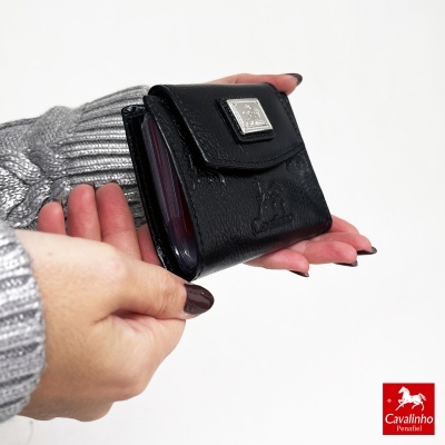 Porta-cartões Cavalinho Cavalo Lusitano 28090279 Preto