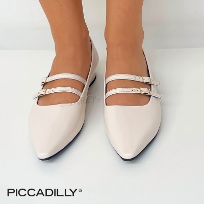 Sapato Piccadilly Mary Jane 279041 Bege