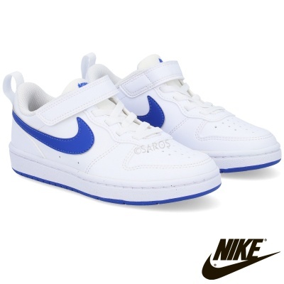 Sapatilha Nike Court Borough Dv5457 Branco E Azul