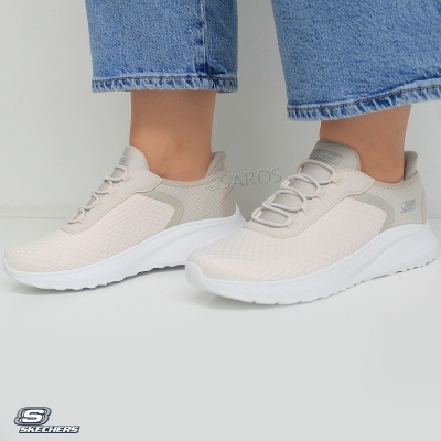 Sapatilha Skechers Bobs Squad Slip In 117504 Bege