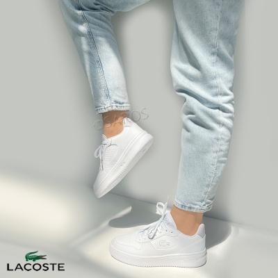 Sapatilha Lacoste L003 Set Jr 48suj0003 21g Branco Com Cinza