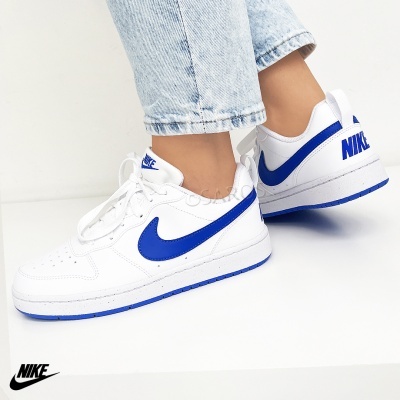 Sapatilha Nike Court Borough Dv5456 Branco E Azul