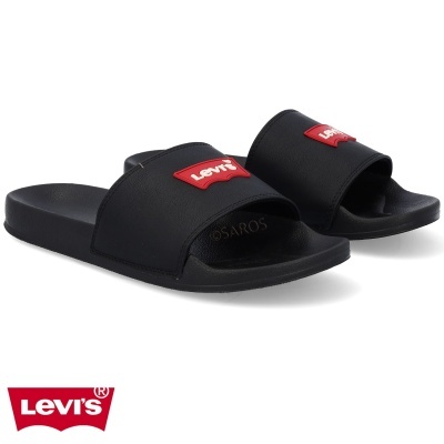 Chinelo Levis June Batwing Patch D7893 Preto