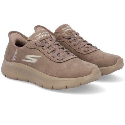 Sapatilha Skechers Slip Ins Go Walk Flex Mali 124837 Castanho