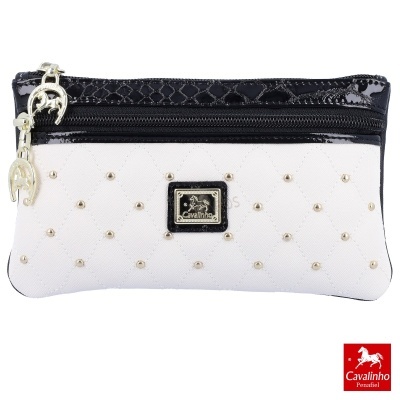 Bolsa De Cosmeticos Cavalinho Craft 26010256 Branco E Preto