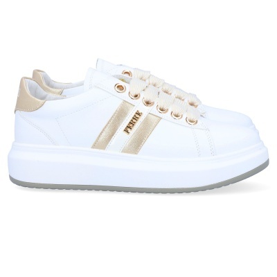 Sapatilha Ferre F-161 Branco E Dourado