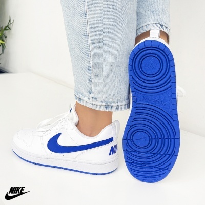 Sapatilha Nike Court Borough Dv5456 Branco E Azul