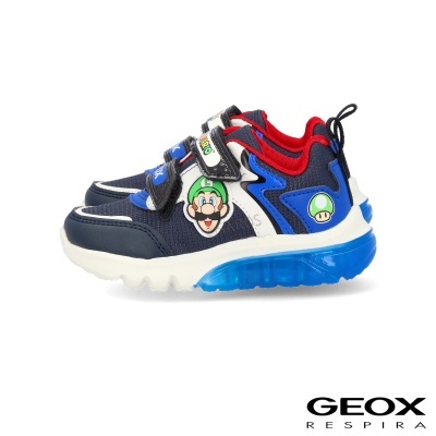 Sapatilha Geox Super Mario Luzes J46lb1 Azul