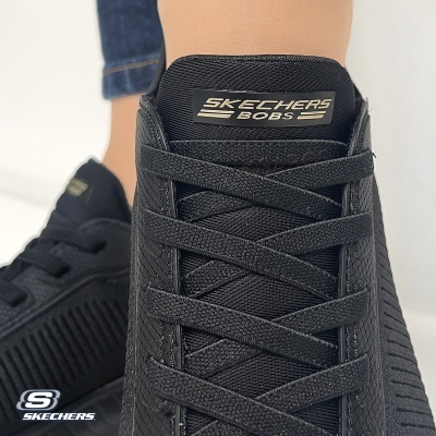 Sapatilha Skechers Bobs Squad Chaos 117497 Preto