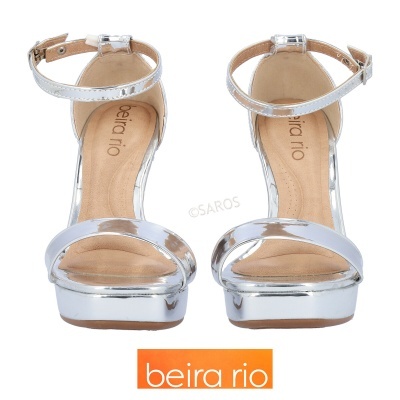 Sandália Beira Rio 8500.102 Prata