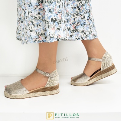 Sandalia Pitillos Valenciana 5532 Ouro