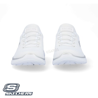 Sapatilha Skechers Summits Diamond 150123 Branco E Prateado