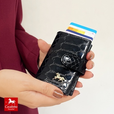 Porta-cartões Cavalinho Galope 28170234 Preto
