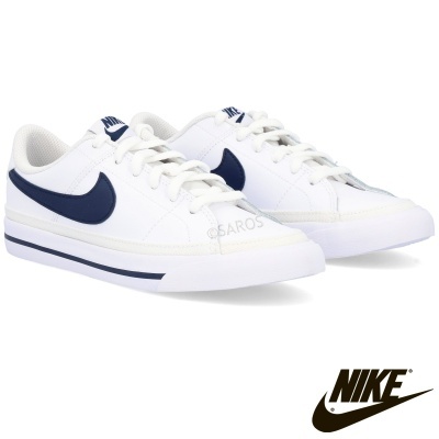 Sapatilha Nike Court Legacy Da5380 Branco E Azul