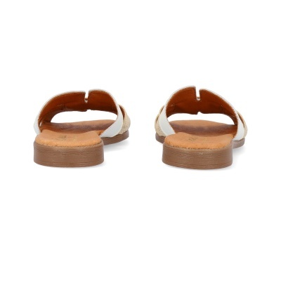 Chinelo Saros 1002 Branco E Dourado