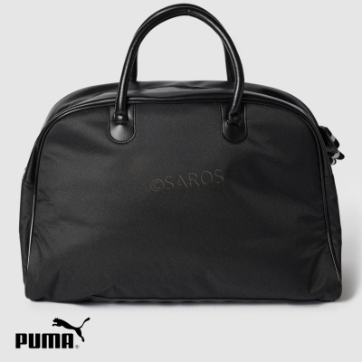 Mala de viagem preta Puma com logótipo e alças pretas