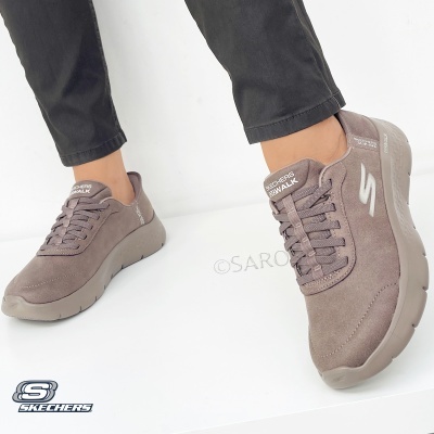 Sapatilha Skechers Slip Ins Go Walk Flex Mali 124837 Castanho