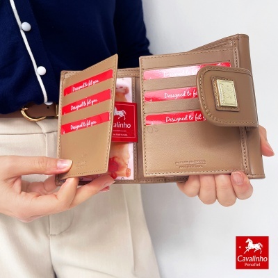 Carteira Cavalinho Poésie 26140215 Azul-bege