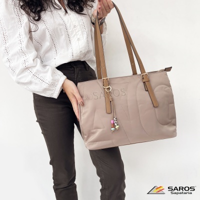 Mala De Ombro Saros Ly15084 Taupe