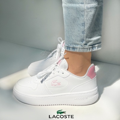 Sapatilha Lacoste L003 Set Jr 48suj0003 1y9 Branco Com Rosa