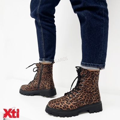 Botim Xti Militar Leopardo 144658 Multi-castanho