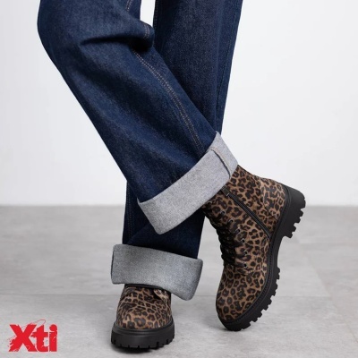 Botim Xti Militar Leopardo 144658 Multi-castanho