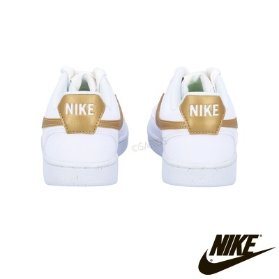 Sapatilha Nike Court Vision Low DH3158 Branco e Dourado