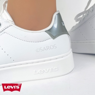 Sapatilha Levis Evelyn Veve0002s Branco E Prateado