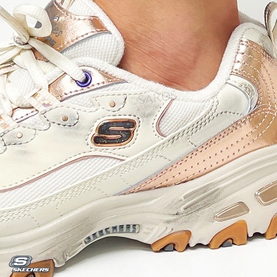 Sapatilha Skechers D'Lites Vintage 150245 Multi-bege