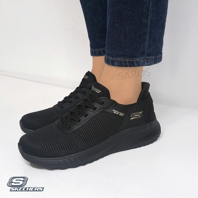 Sapatilha Skechers Bobs Squad Chaos 117497 Preto