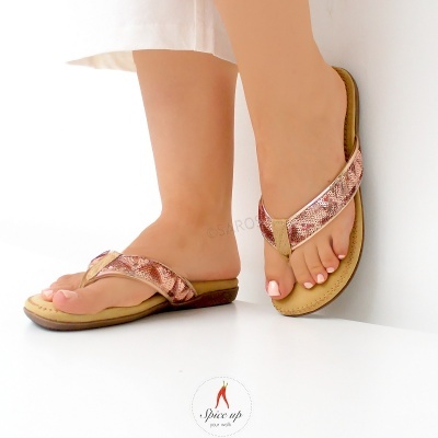 Chinelo Spiceup Su.19.021 Rosa Dourado