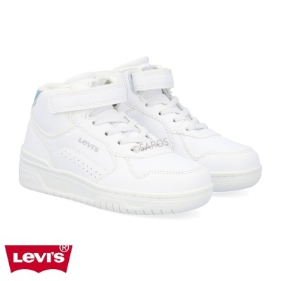Sapatilha Levis Derck Mid Vder0022s Branco E Prateado