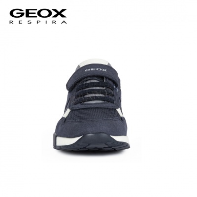 Ténis de criança azul escuro GEOX RESPIRA vista frontal
