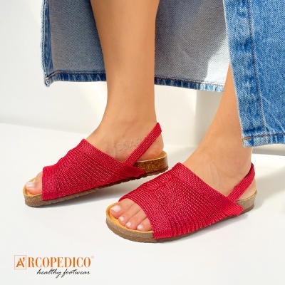 Sandalia Arcopedico Manas Bio 3871 Vermelho