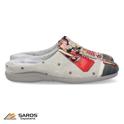 Chinelos (interior) Saros 6058 Cinza