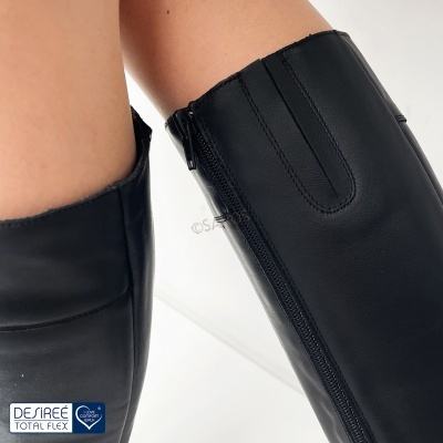 Bota Desiree Pele Conforto Rosy27 Preto