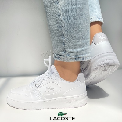Sapatilha Lacoste L003 Set Jr 48suj0003 21g Branco Com Cinza