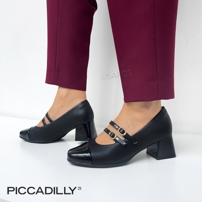 Sapato Piccadilly Mary Jane 748041 Preto