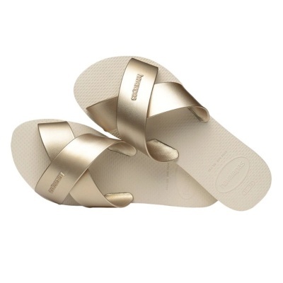 Chinelo Havaianas Aqua Metallic 4148866 Ouro