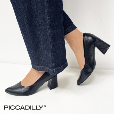 Sapato Piccadilly Safiano 745135 Preto
