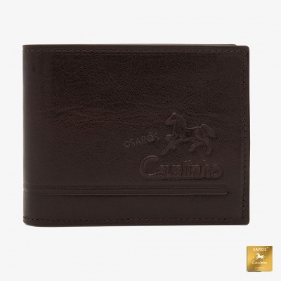 Carteira de Homem em pele Cavalinho 28610512 em Castanho